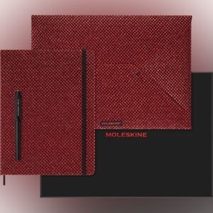NIB Moleskine shine collectors box’s, red, with Karelia fountain pen